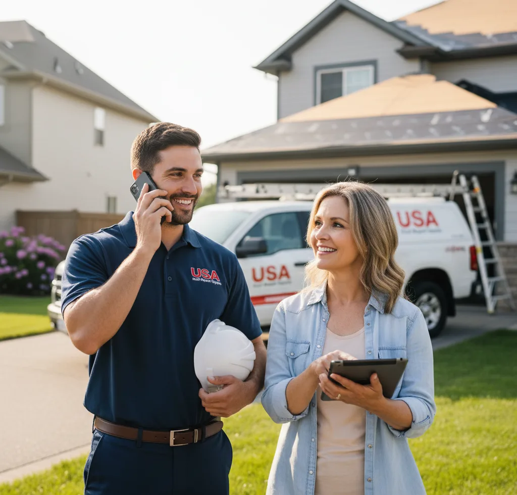 USA Roof Repair Experts customer support in Ellettsville